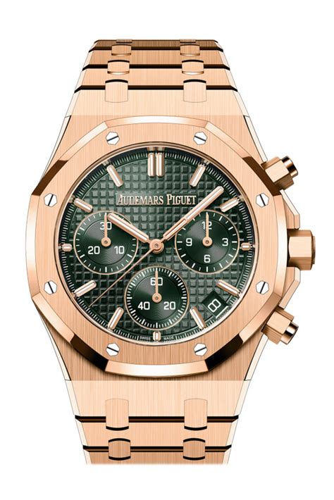 audemars piguet royal oak rose gold green dial|audemars piguet royal oak manual.